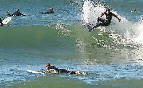 Surfers enjoy perfect conditions at Alexandra Headland as great waves made for a fun day of surfing all up and down the Coast. Surfers enjoy perfect conditions at Alexandra Headland as great waves made for a fun day of surfing all up and down the Coast.